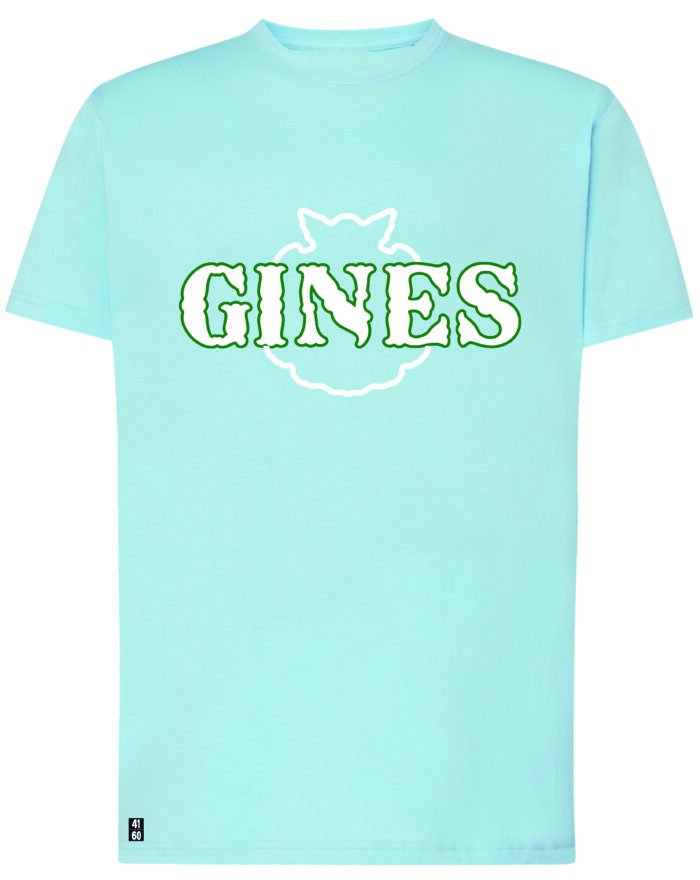 Gines (Celeste.Medalla blanca y nombre silueta verde).